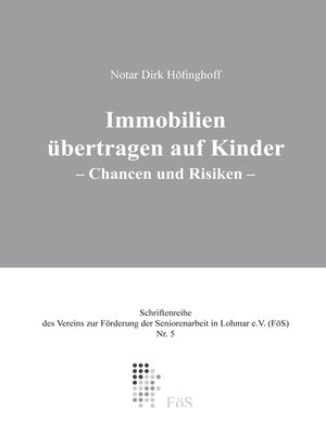 cover image of Immobilienübertragung auf Kinder